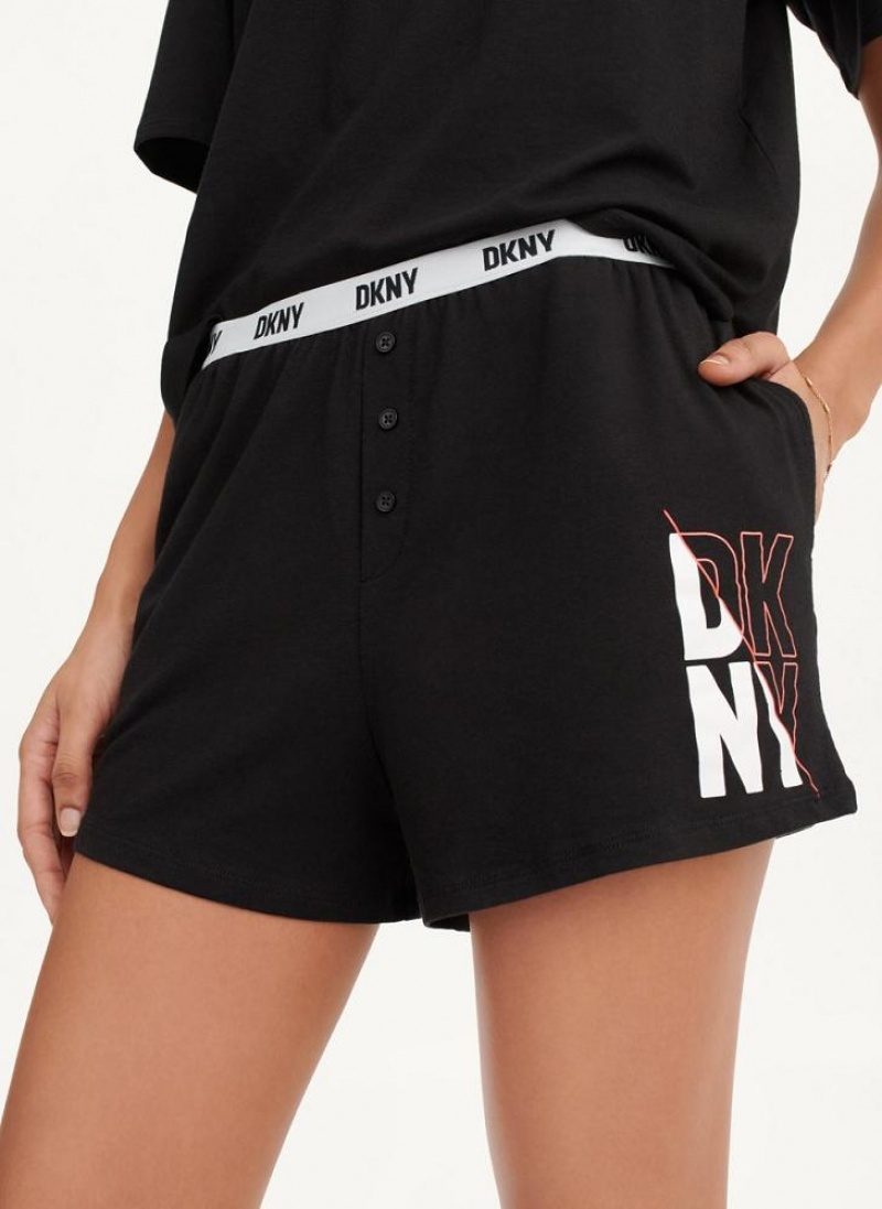 DKNY Sleep Boxer Women's Pajamas Black | Ireland_D1092