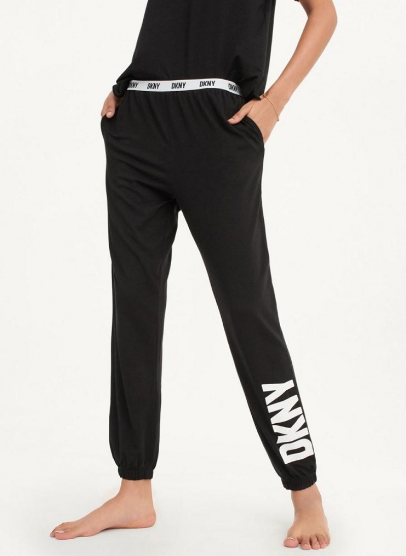 DKNY Sleep Jogger Women's Pajamas Black | Ireland_D0742