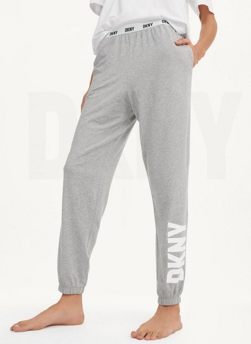 DKNY Sleep Jogger Women\'s Pajamas Grey | Ireland_D1619