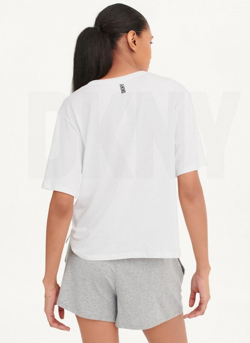 DKNY Sleep Top Women's Pajamas White | Ireland_D1861