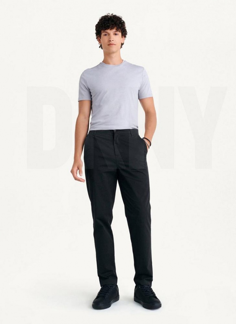 DKNY Slim Chino Men's Pants Black | Ireland_D1201