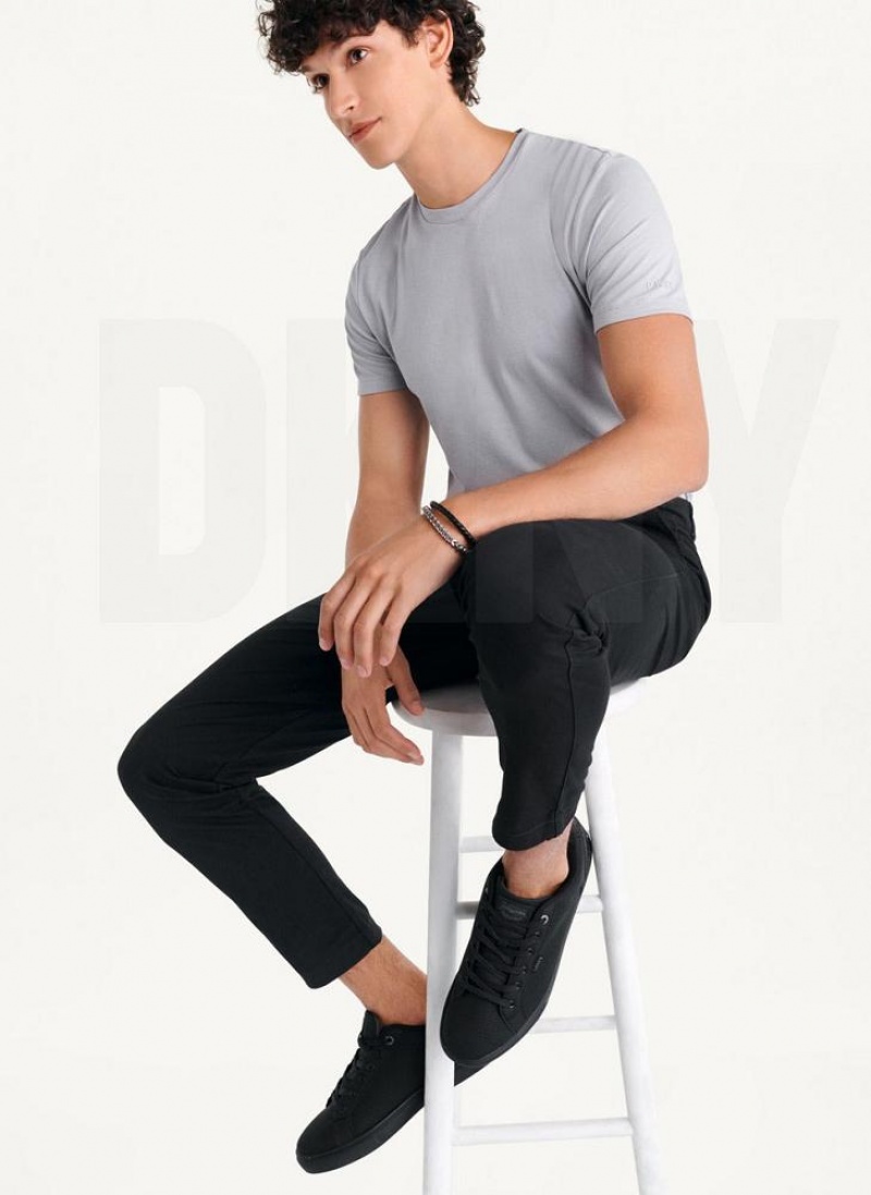 DKNY Slim Chino Men's Pants Black | Ireland_D1201