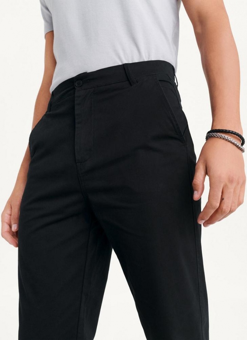 DKNY Slim Chino Men's Pants Black | Ireland_D1201