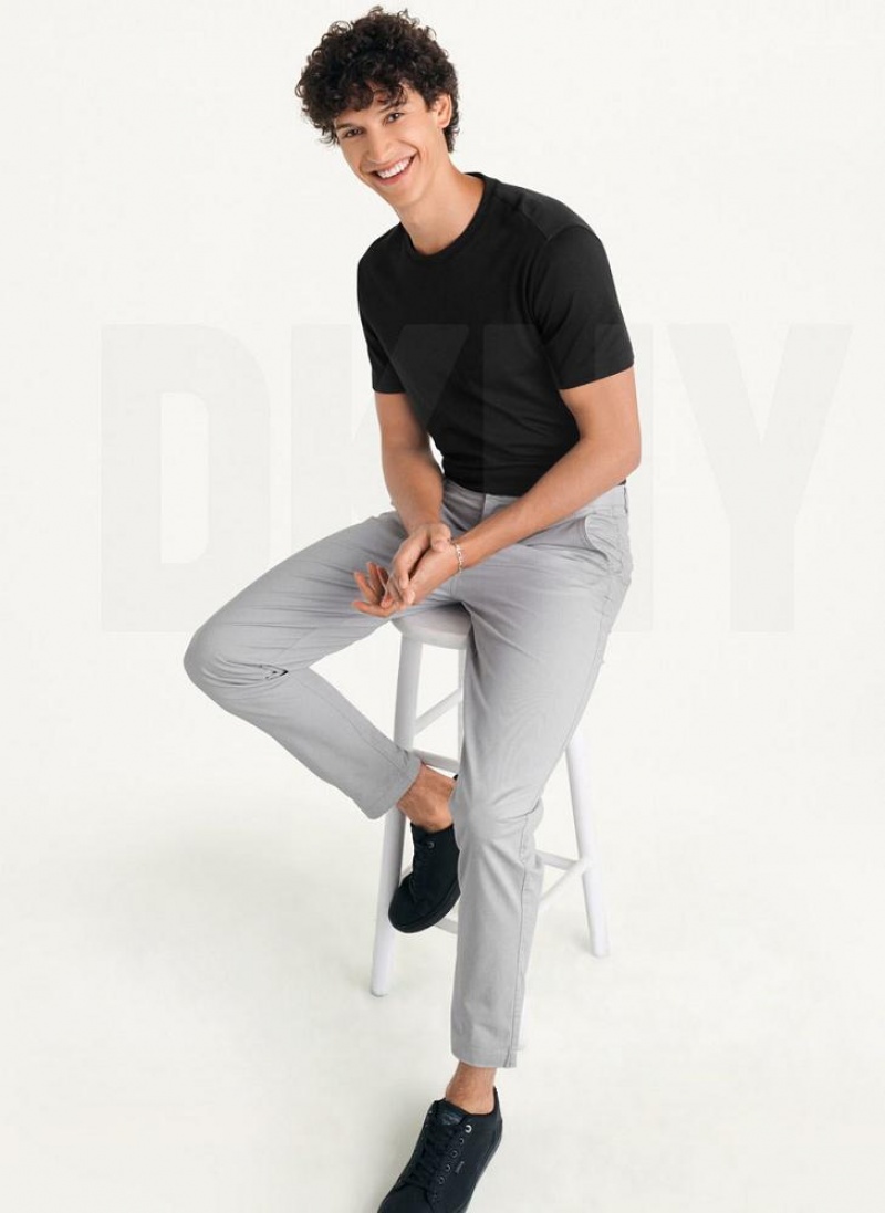 DKNY Slim Chino Men's Pants Grey | Ireland_D0637