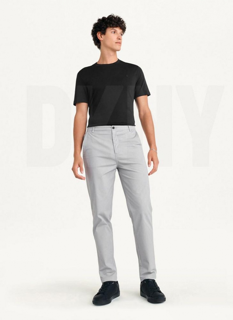 DKNY Slim Chino Men\'s Pants Grey | Ireland_D0637