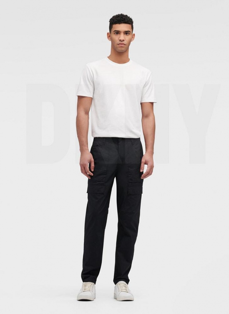 DKNY Slim Fit Cargo Men's Pants Black | Ireland_D1147