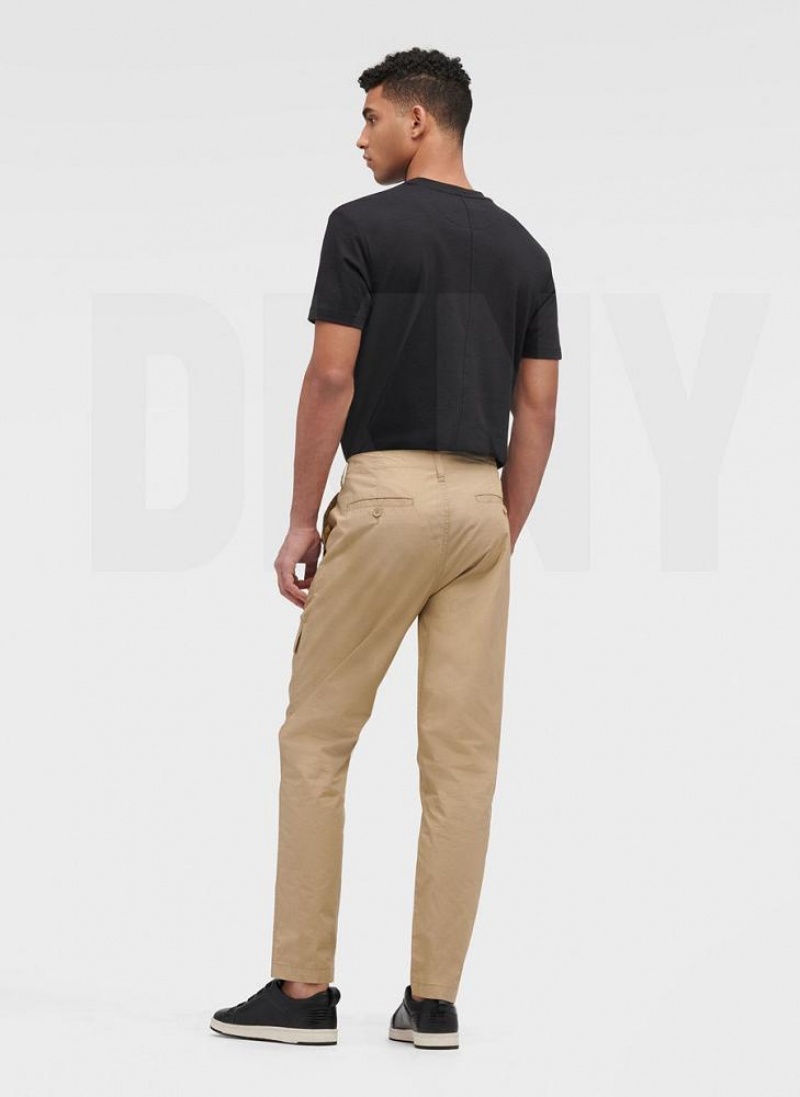 DKNY Slim Fit Cargo Men's Pants Khaki | Ireland_D0249