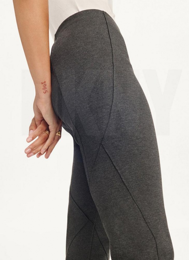 DKNY Slim Seamed With Side Slit Women's Pants Grey | Ireland_D1127