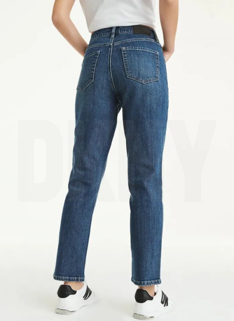 DKNY Slim Straight Women's Jeans Dark Wash | Ireland_D1149