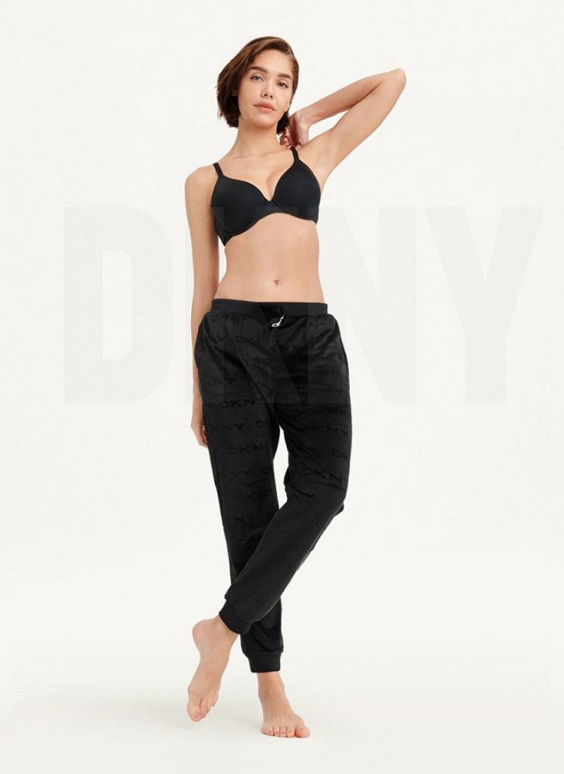 DKNY Smooth Essentials T-Shirt Women's Bras Black | Ireland_D1663