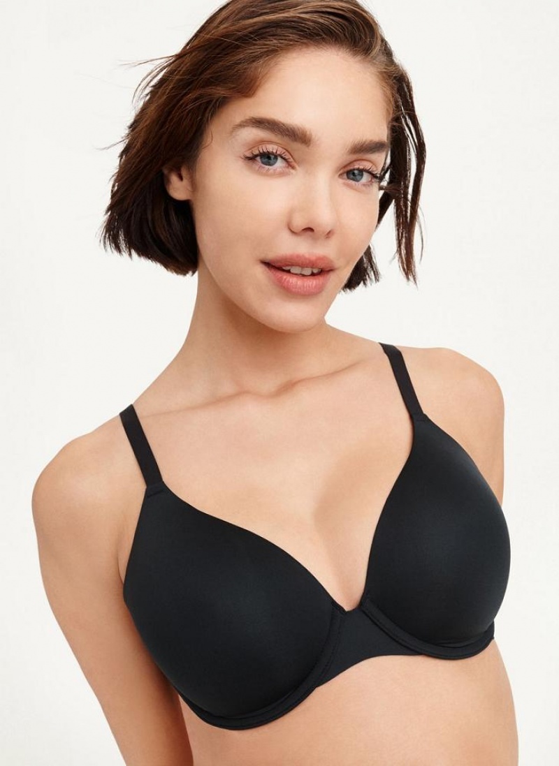 DKNY Smooth Essentials T-Shirt Women's Bras Black | Ireland_D1663