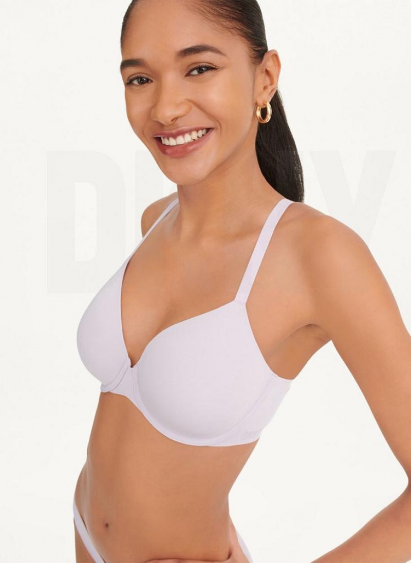 DKNY Smooth Essentials T-Shirt Women's Bras Purple | Ireland_D0294