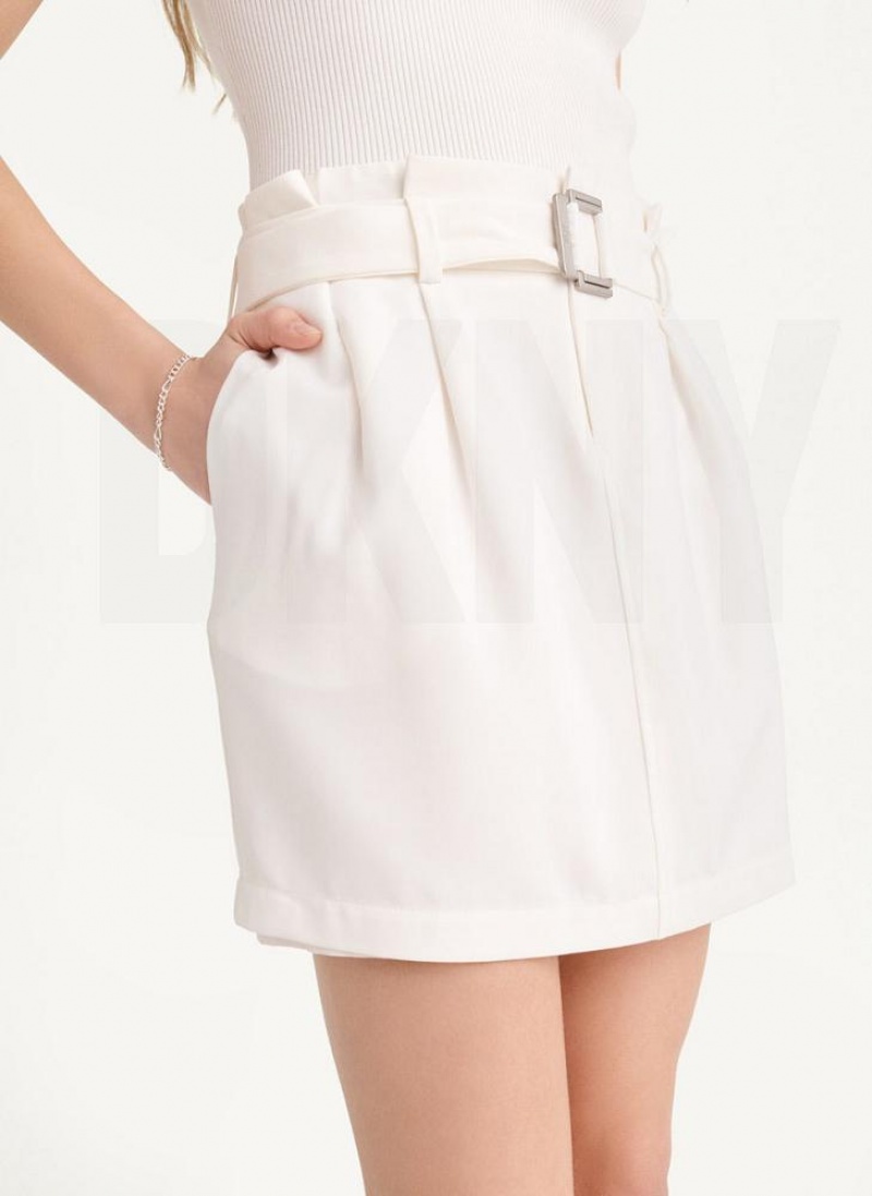 DKNY Soft Women's Skirts White | Ireland_D0933