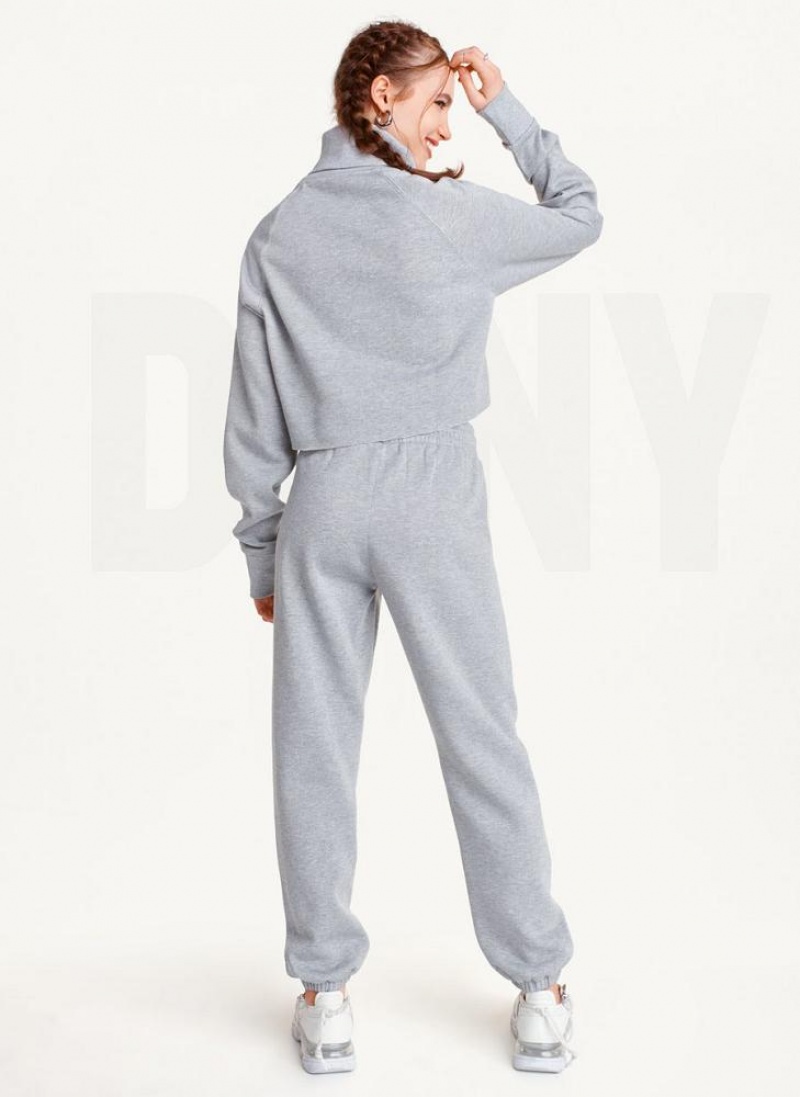 DKNY Sparkle Fleece High Waist Women's Joggers Grey | Ireland_D0433