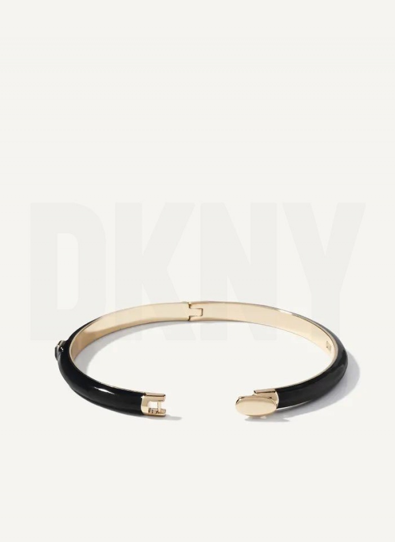 DKNY Square Stone Women's Bangle Black | Ireland_D0873