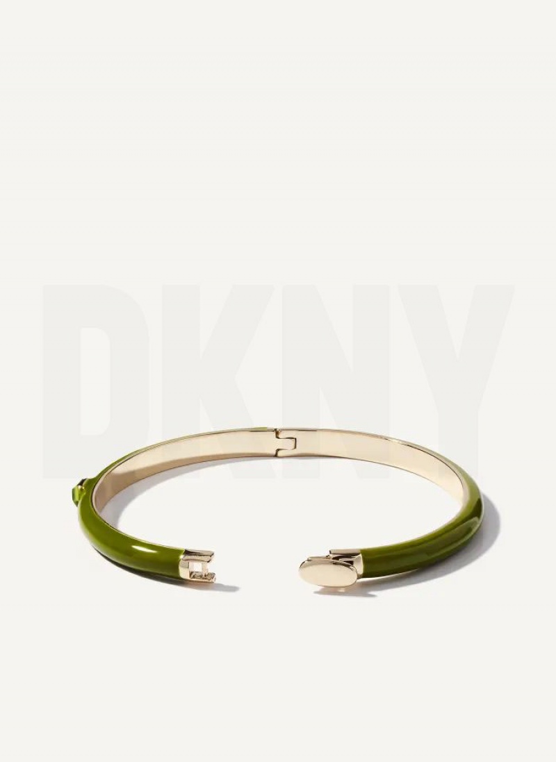 DKNY Square Stone Women's Bangle Green | Ireland_D0538