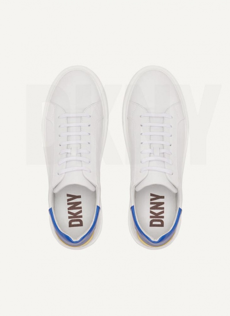 DKNY Stacked Court Men's Sneakers White | Ireland_D0160