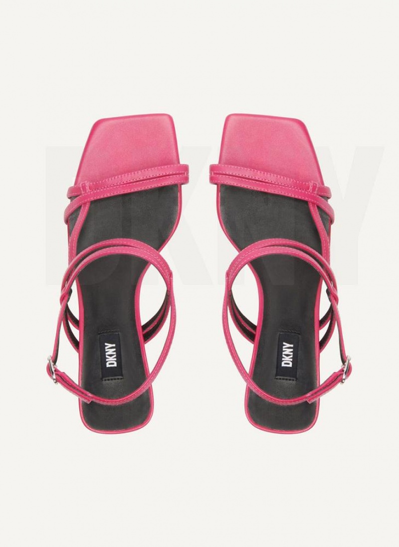 DKNY Strappy Heel Women's Sandals Pink | Ireland_D1637