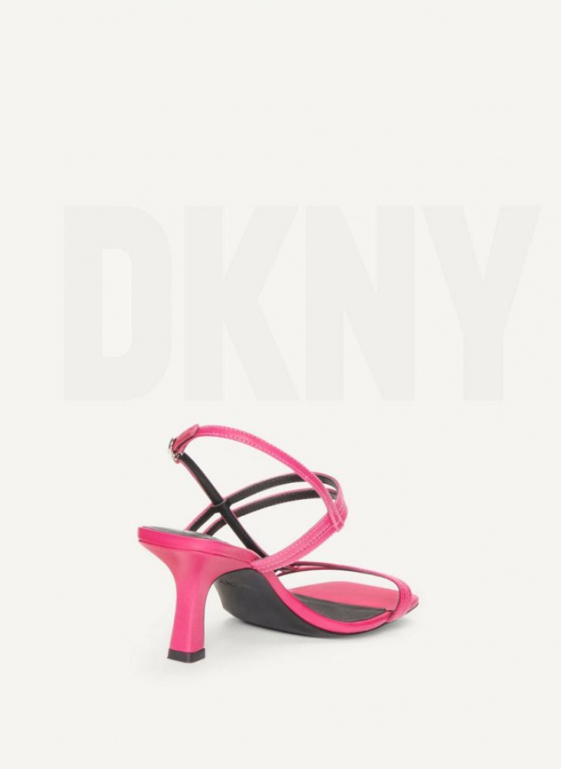 DKNY Strappy Heel Women's Sandals Pink | Ireland_D1637