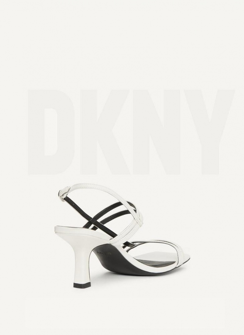 DKNY Strappy Heel Women's Sandals White | Ireland_D1760