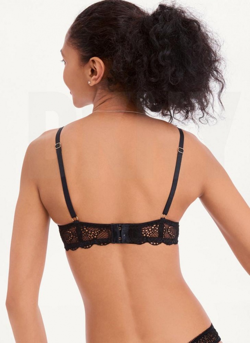 DKNY Superior Lace Balconette Women's Bras Black | Ireland_D0750