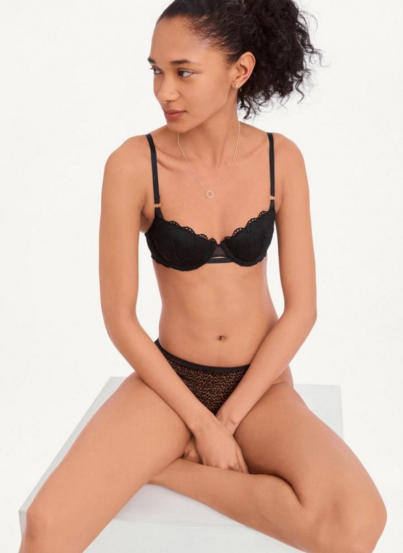 DKNY Superior Lace Balconette Women\'s Bras Black | Ireland_D0750