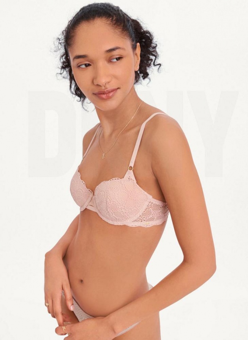 DKNY Superior Lace Balconette Women's Bras Pink | Ireland_D0379