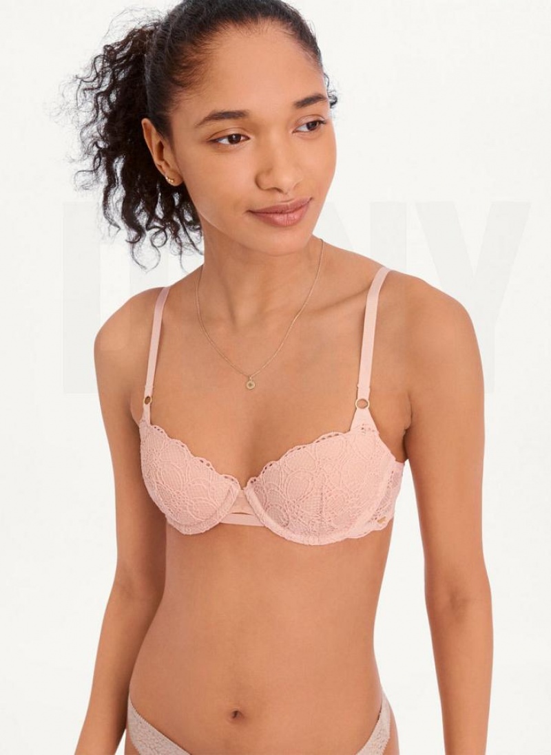 DKNY Superior Lace Balconette Women\'s Bras Pink | Ireland_D0379