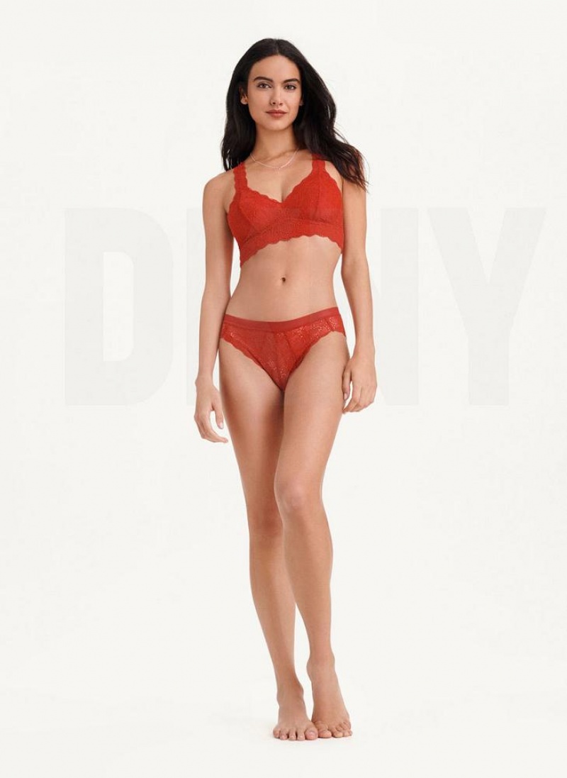 DKNY Superior Lace Women's Bras Dark Red | Ireland_D1500