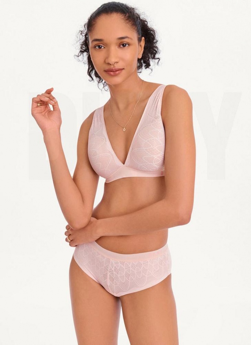 DKNY Table Tops Lace Women's Bras Pink | Ireland_D1156