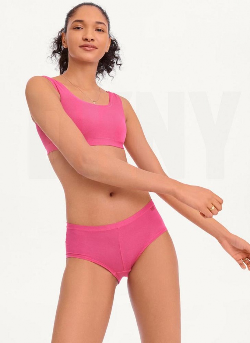 DKNY Table Tops Modal Boyshort Women's Panties Pink | Ireland_D1687