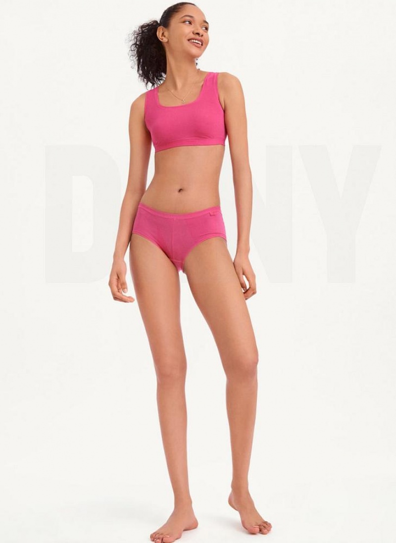 DKNY Table Tops Modal Boyshort Women's Panties Pink | Ireland_D1687