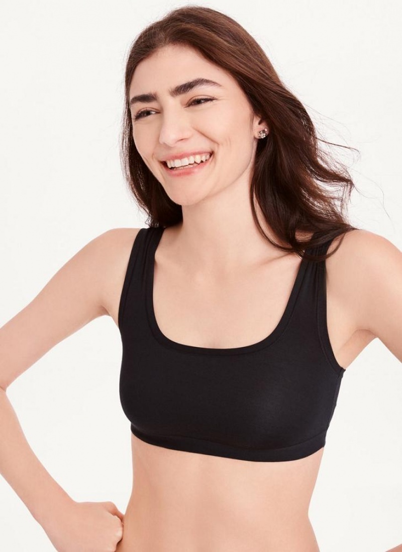 DKNY Table Tops Modal Women\'s Bras Black | Ireland_D1523