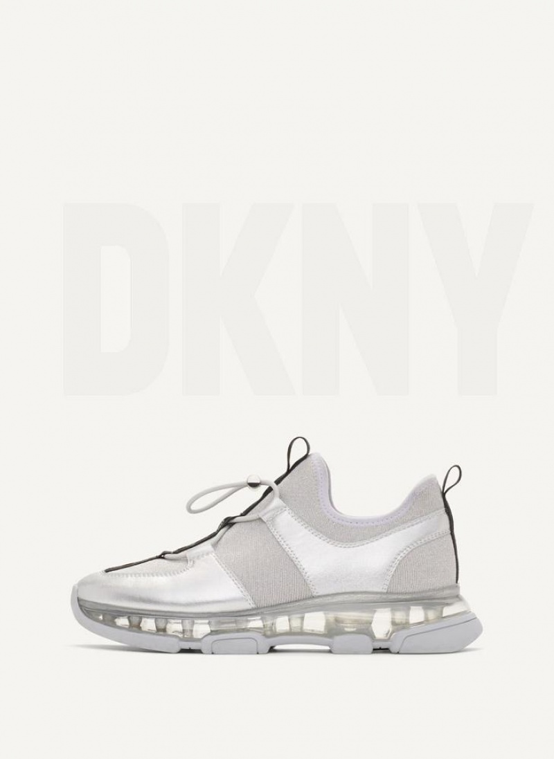 DKNY Tace Slip On Women\'s Sneakers Silver / Lavender | Ireland_D0992