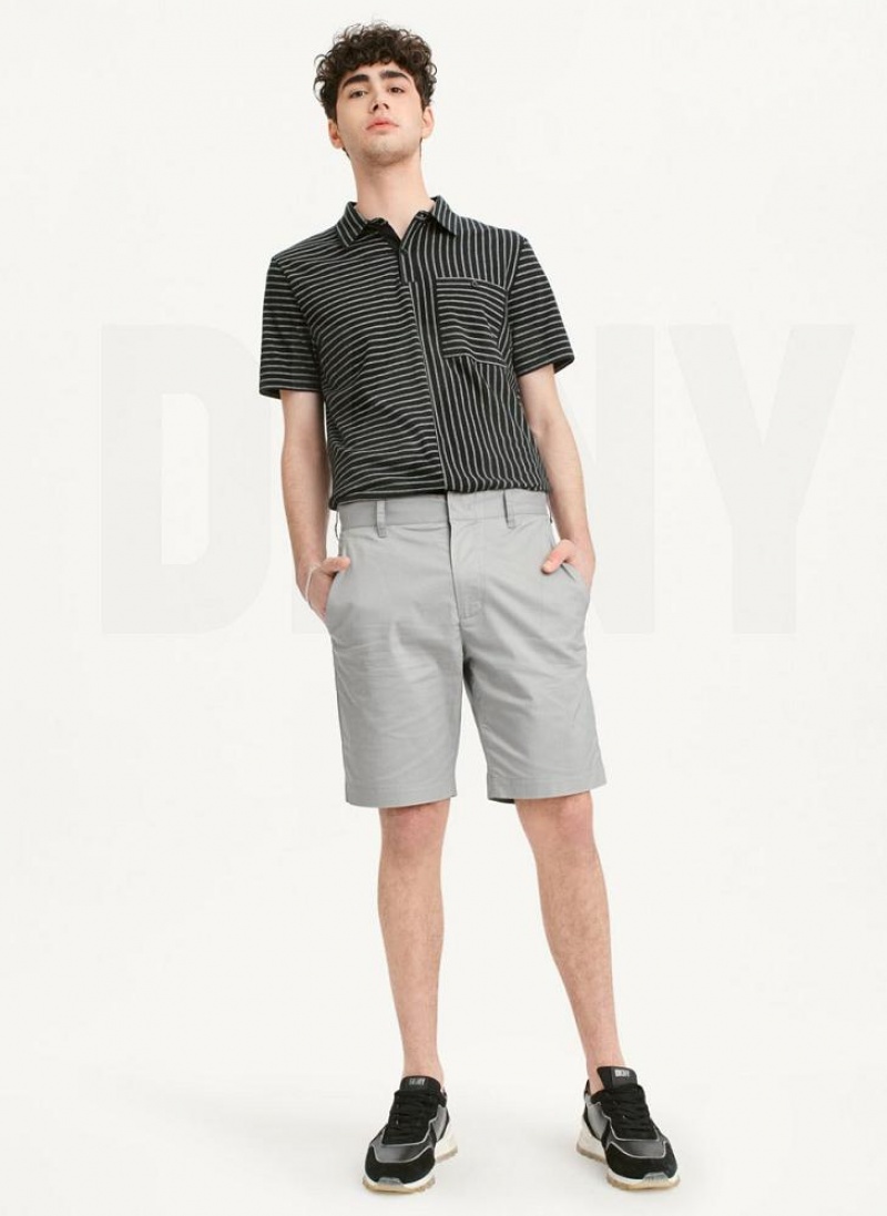 DKNY Tech Men's Shorts Grey | Ireland_D0756