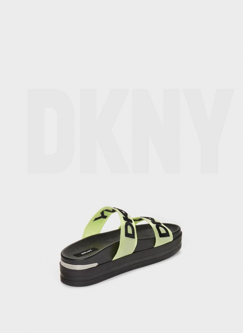 DKNY Tee Double-Strap Women's Sandals Green | Ireland_D1270