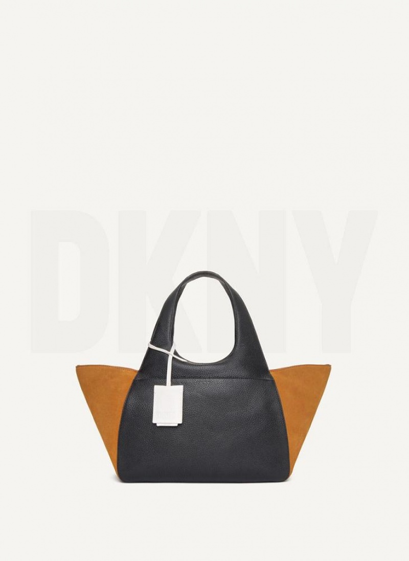 DKNY The Medium Effortless Women's Tote Bags Black | Ireland_D0436