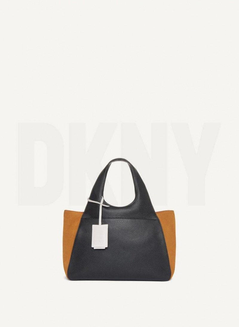 DKNY The Medium Effortless Women's Tote Bags Black | Ireland_D0436