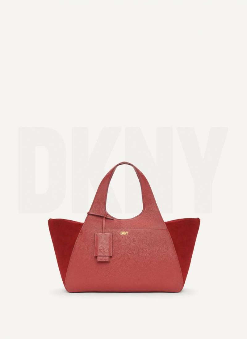 DKNY The Medium Effortless Women's Tote Bags Red | Ireland_D1709