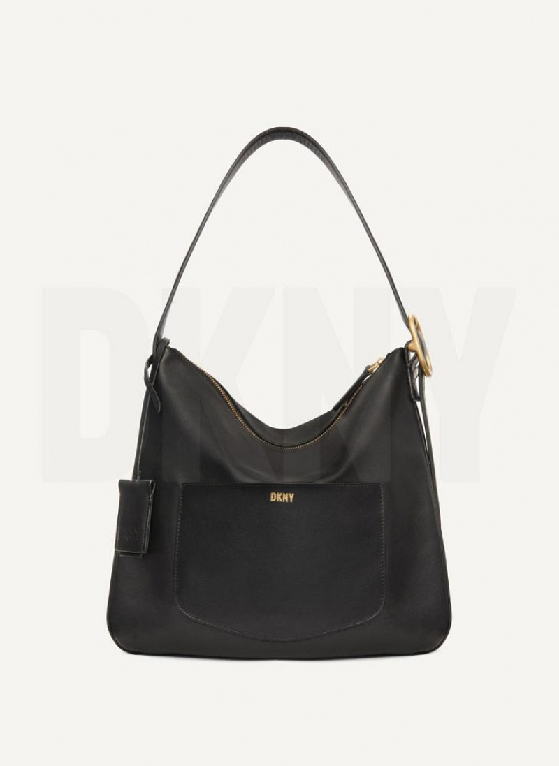 DKNY The Medium Optimist Women's Shoulder Bags Black | Ireland_D0441