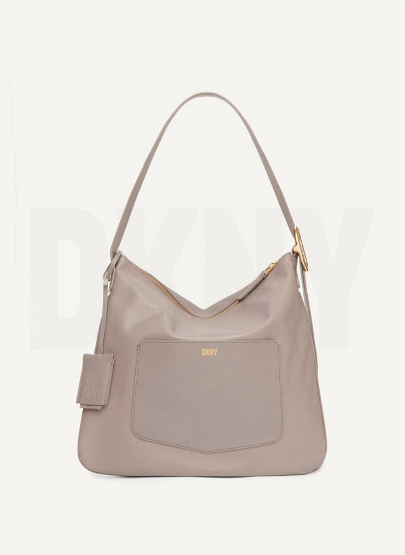 DKNY The Medium Optimist Women's Shoulder Bags Grey | Ireland_D0170