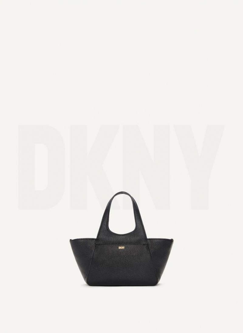 DKNY The Mini Effortless Tote Women's Crossbody Bags Black | Ireland_D1819