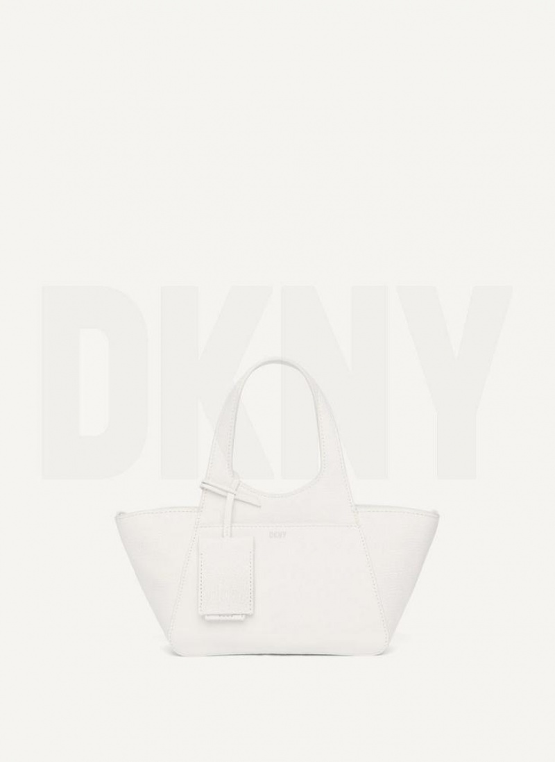 DKNY The Mini Effortless Tote Women's Crossbody Bags White | Ireland_D0855