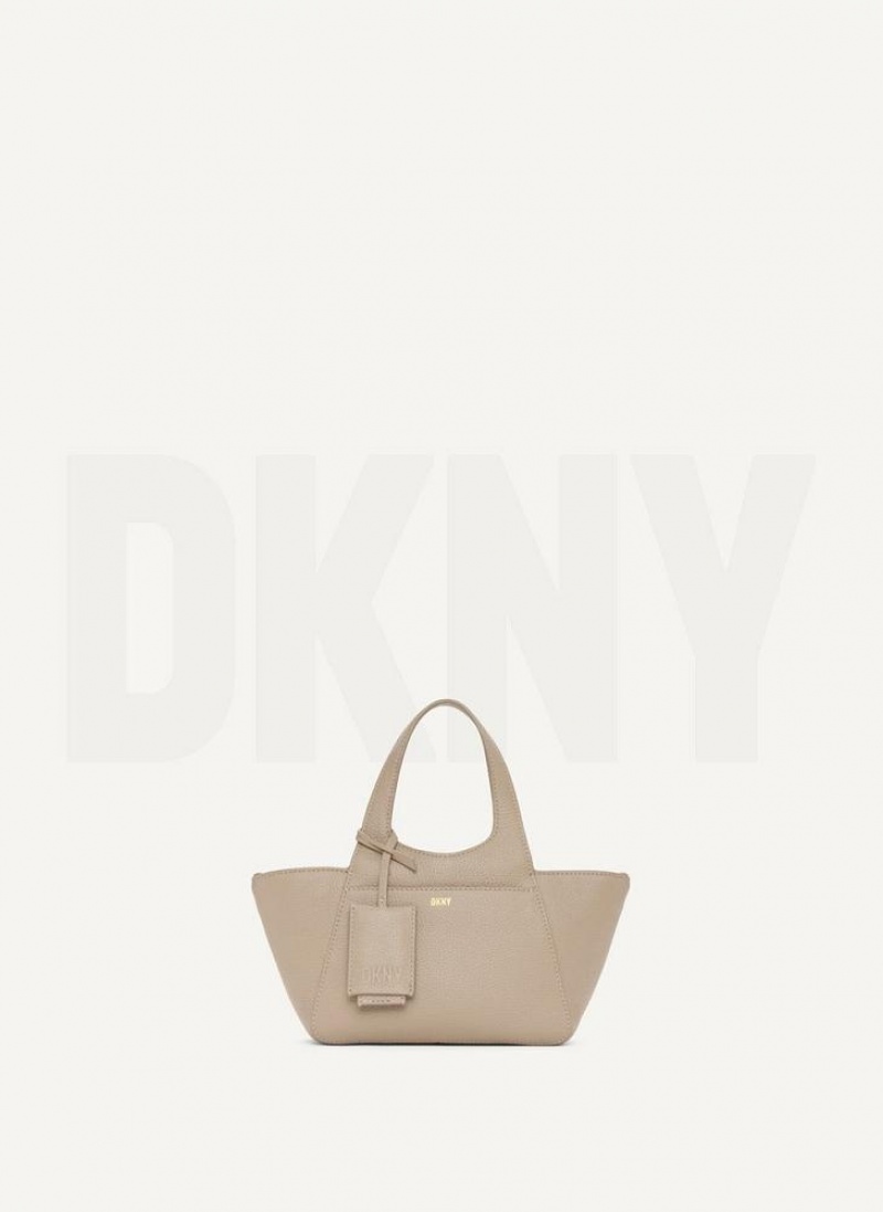 DKNY The Mini Effortless Tote Women's Crossbody Bags Brown | Ireland_D0251