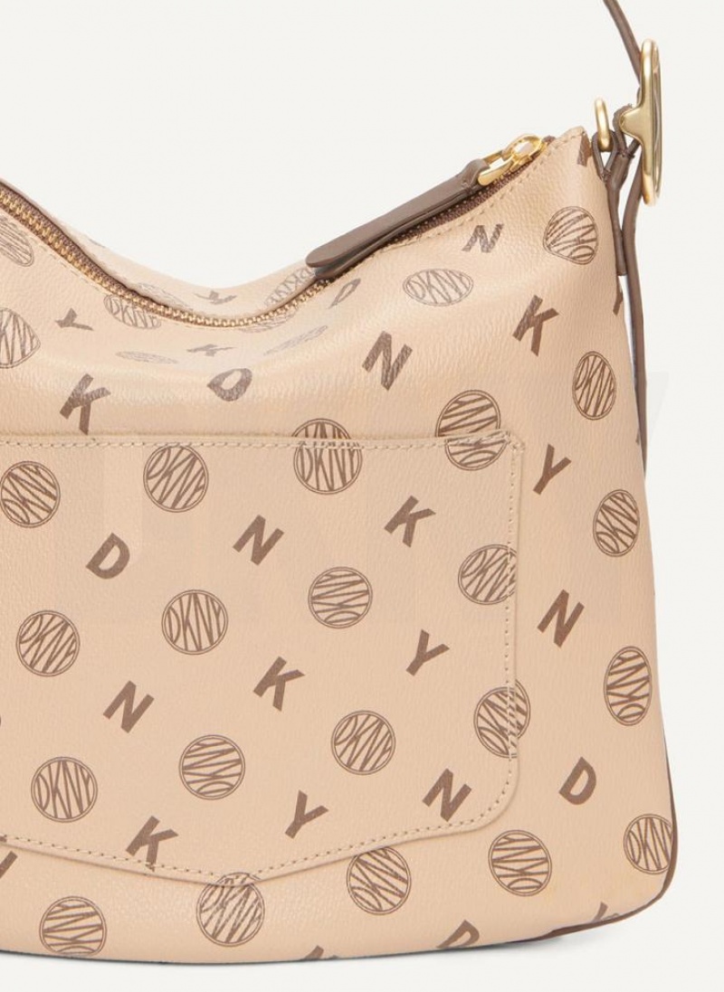 DKNY The Small Logo Optimist Women's Tote Bags Brown | Ireland_D0406