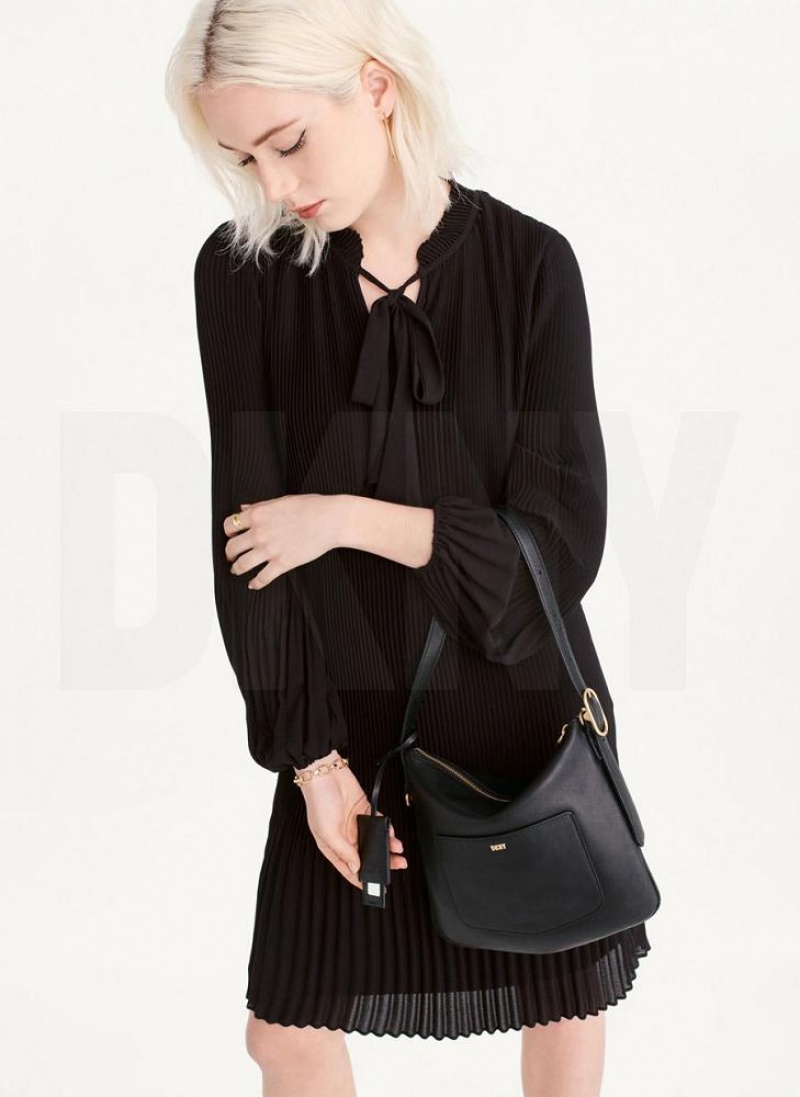 DKNY The Small Optimist Women's Shoulder Bags Black | Ireland_D0378