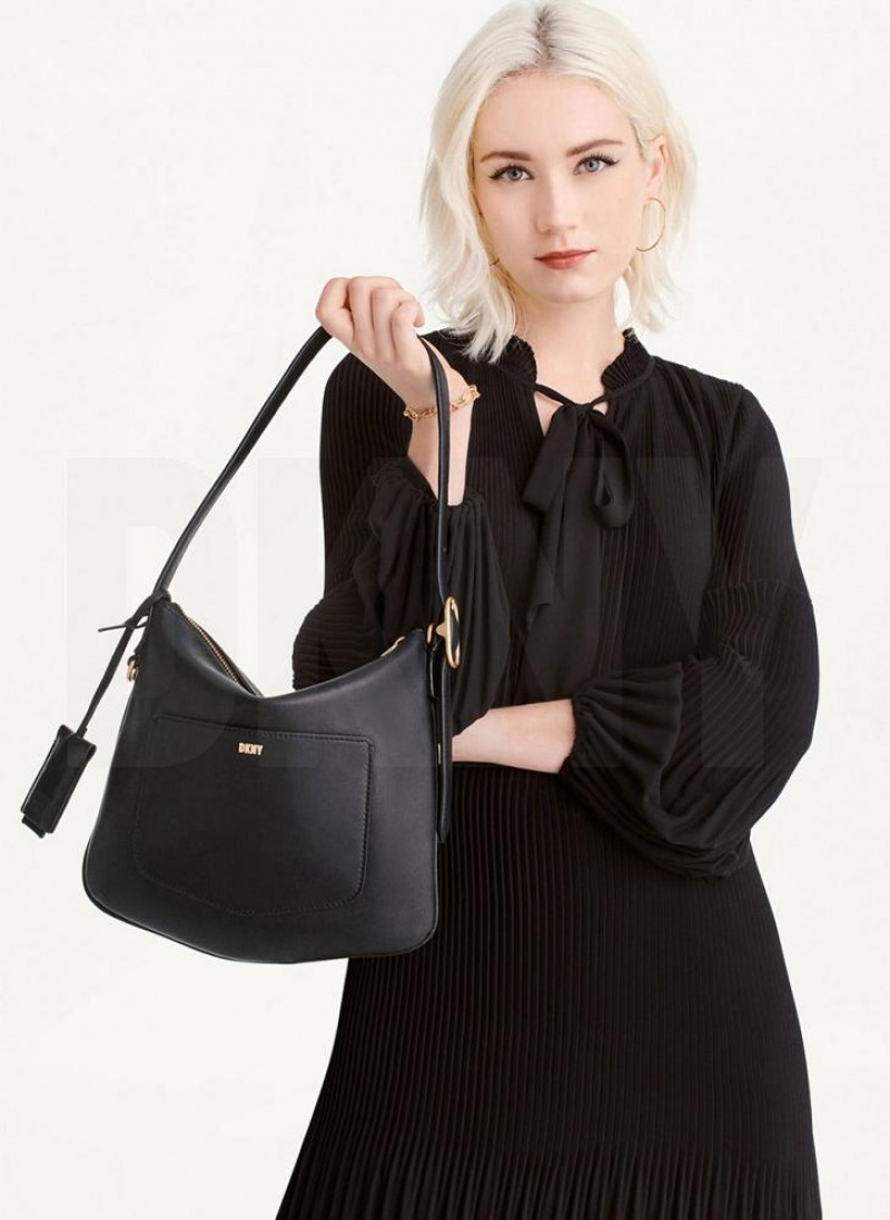 DKNY The Small Optimist Women's Shoulder Bags Black | Ireland_D0378