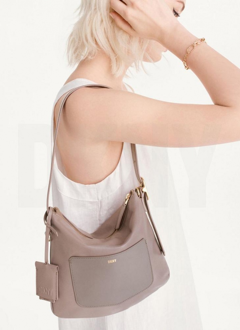 DKNY The Small Optimist Women's Shoulder Bags Grey | Ireland_D1598