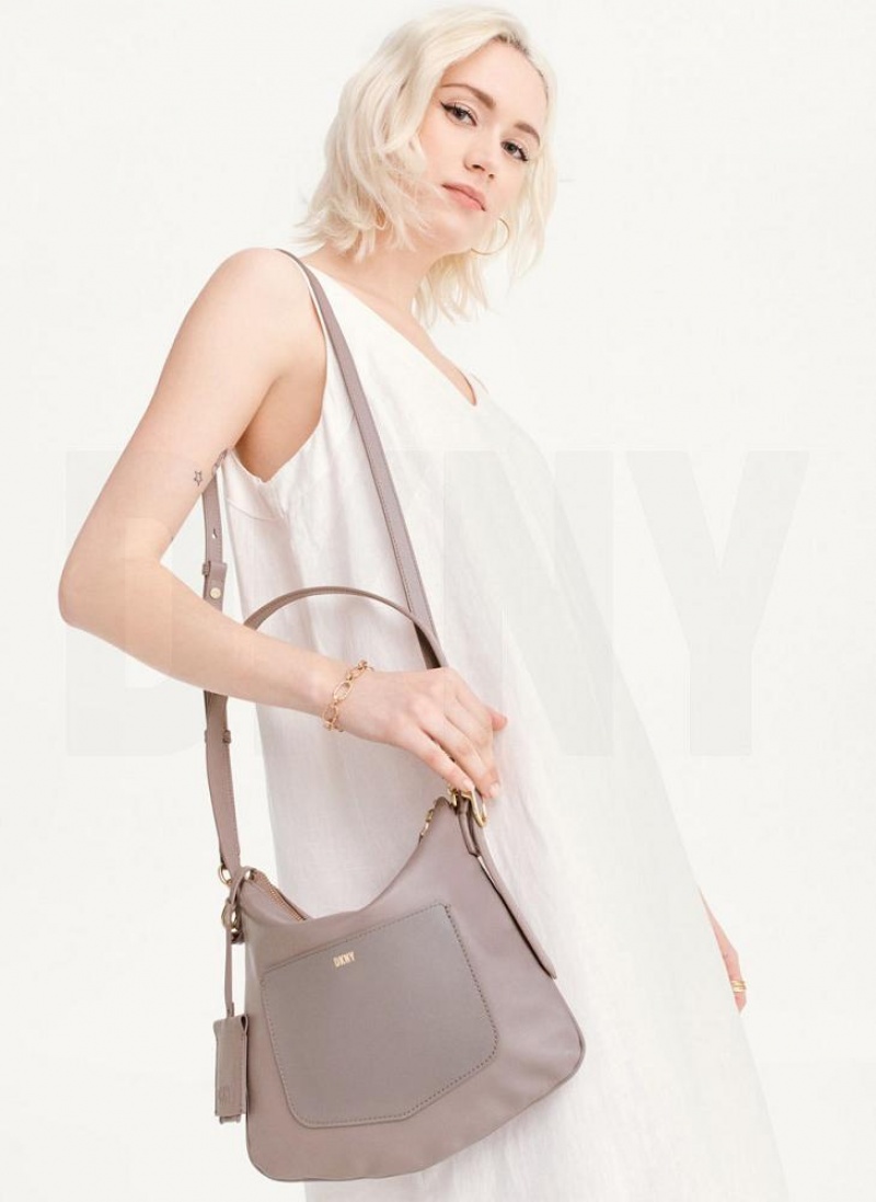 DKNY The Small Optimist Women's Shoulder Bags Grey | Ireland_D1598