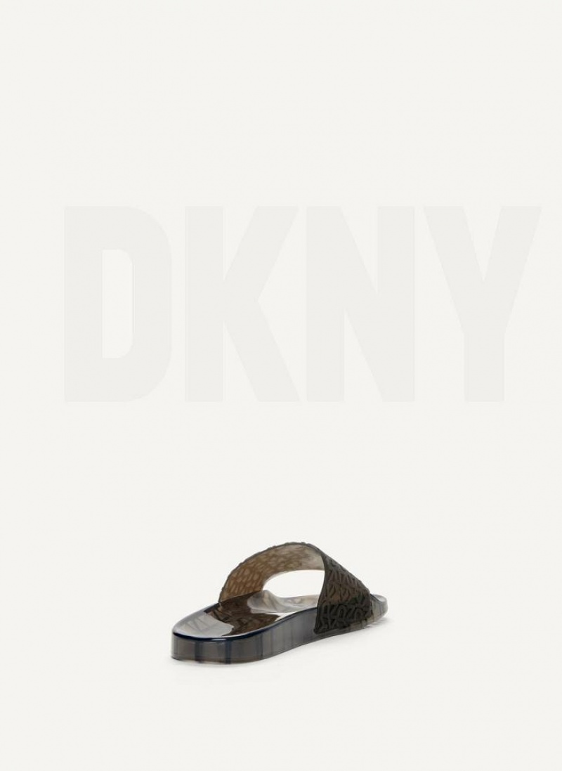 DKNY Tinzli Jelly Women's Slides Black | Ireland_D0362